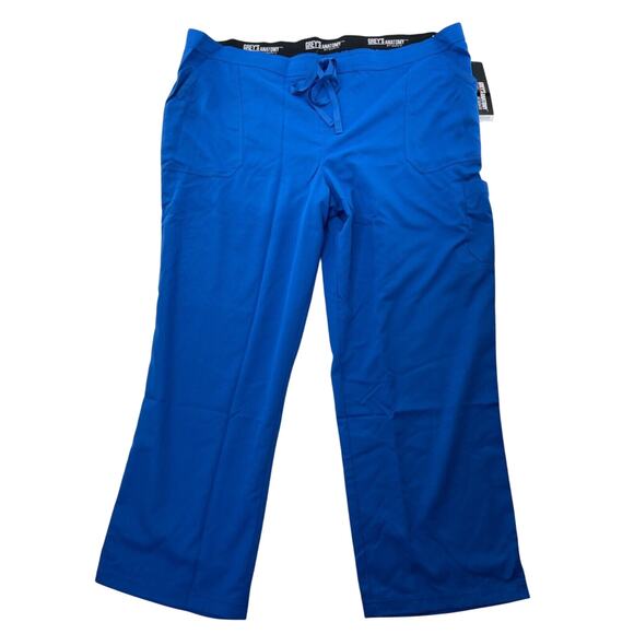 Greys Anatomy Scrub Pants Womens 4X Royal Blue 4-Pocket Cargo 4245X - Picture 1 of 5